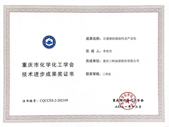 重庆化学化工学会技术进步成果奖 重庆化学化工学会技术进步成果奖